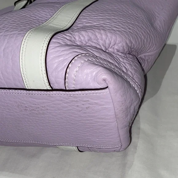 Coach F10692 Lavender and White Tote Bag - Picture 8 of 10